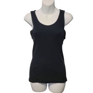 2/$20 Jockey Black 100% Cotton Tank Top Size: Small